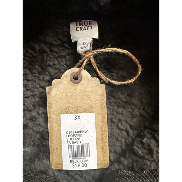 True Craft Women’s 1/4 Zip Fleece Sweater Size 3X - Leopard Print Winter Wear - Picture 4 of 6